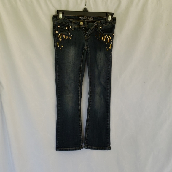 Glitter Girl girls jeans size 7 stretch - Picture 1 of 4